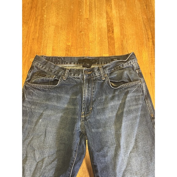 Calvin Klein Men 34 x‎ 32 Blue Denim Medium Wash Cotton Relaxed Straight Jeans - Picture 2 of 7